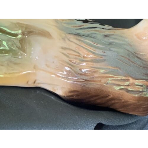 Vintage Proud Lion Figure Statue Lusterware Brazil - Picture 11 of 12